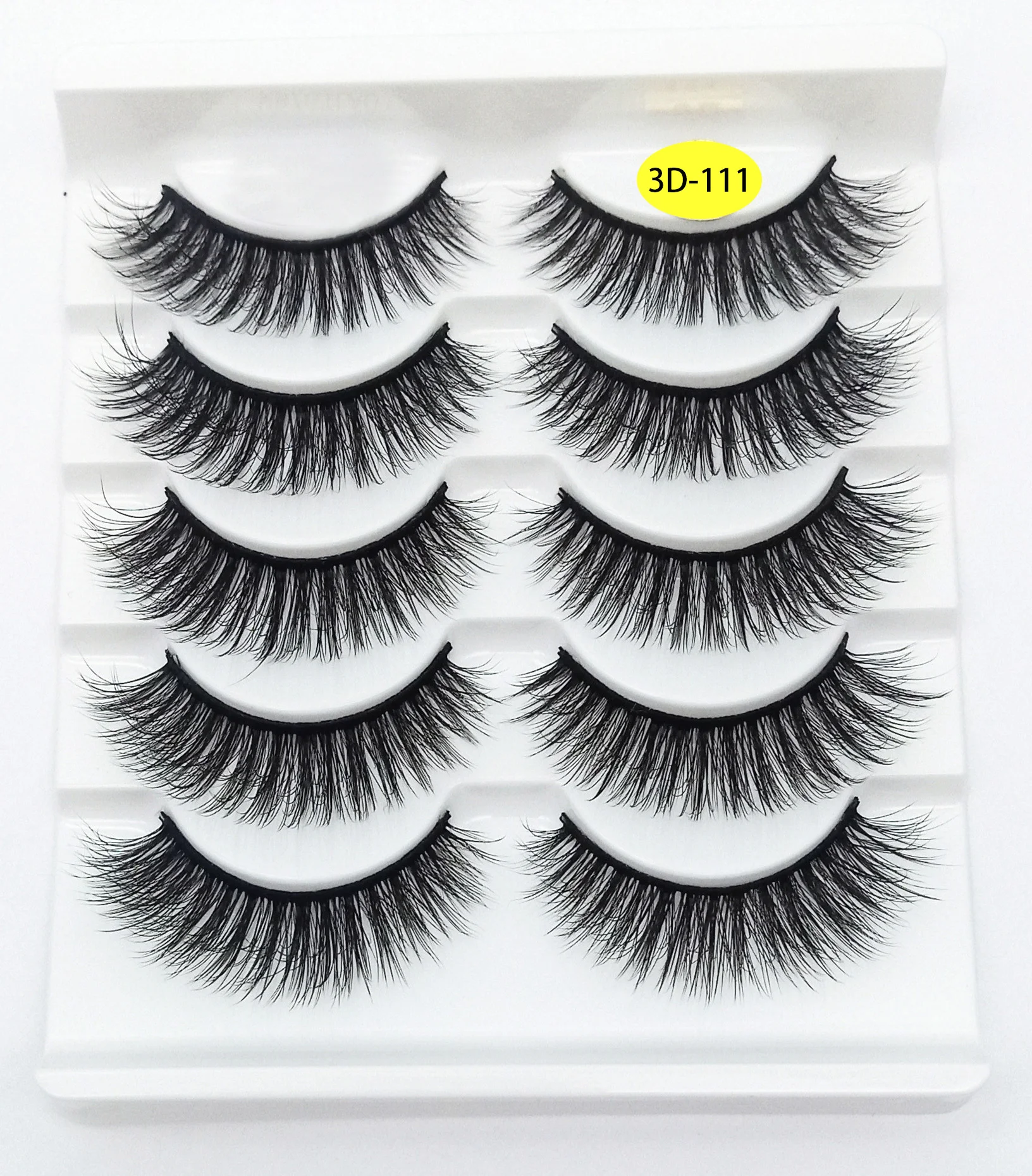 

False Eyelashes Lengthen Thick Curled Curling Designs 5 Pairs/Set 3D Chemical Fiber Faux Cils Makeup Tools Beauty Salon