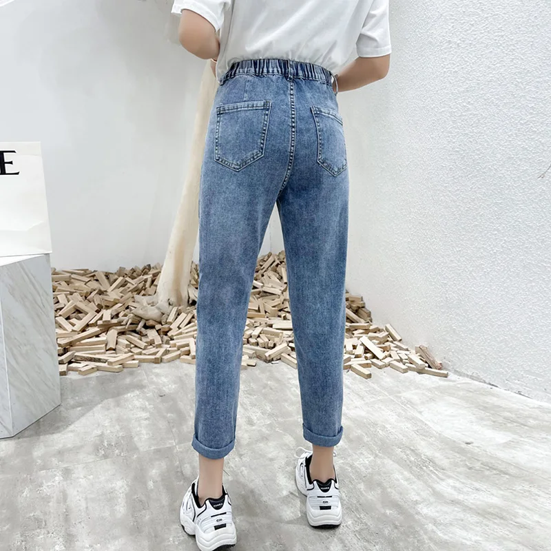 

2021 High Waist Women's Fashion Jeans Trousers For Female Mom Denim Pants For Girls