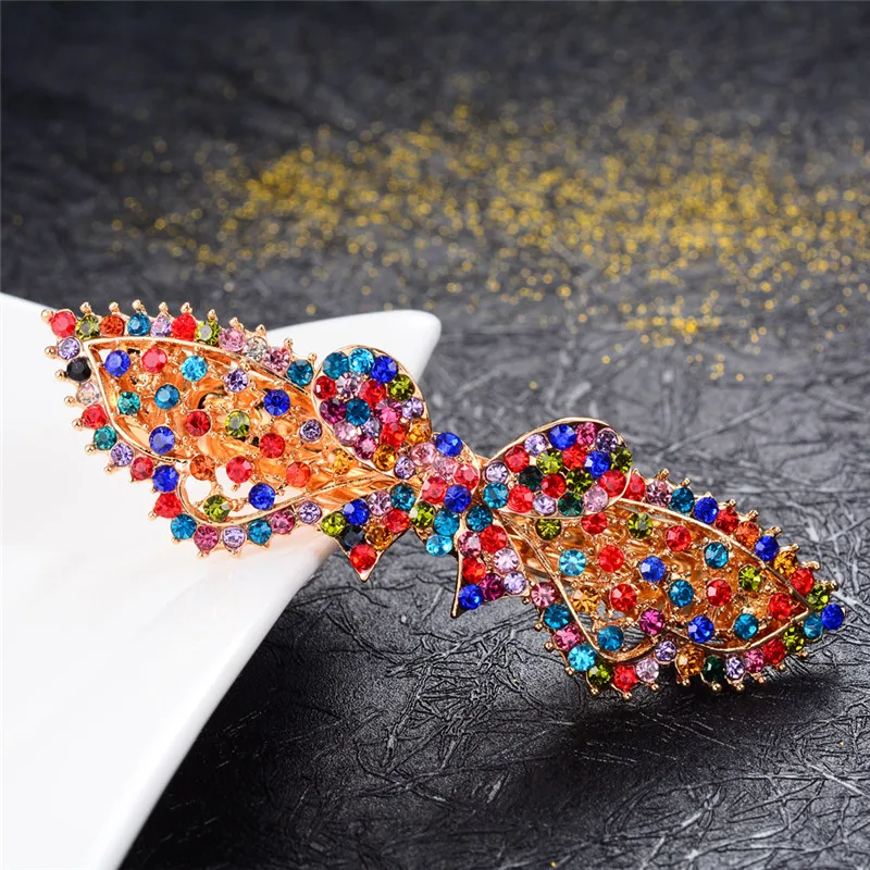 Красочные заколки Стразы с кристаллами и бабочками свадебные аксессуары для