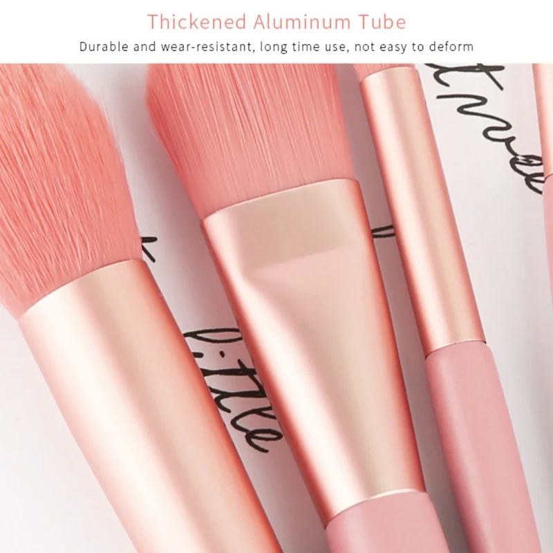 

8pcs Makeup Brushes Set Foundation Brush Loose Powder Brush Eyeshadow Eyebrow Eyelash Brush Kit Eye Makeup