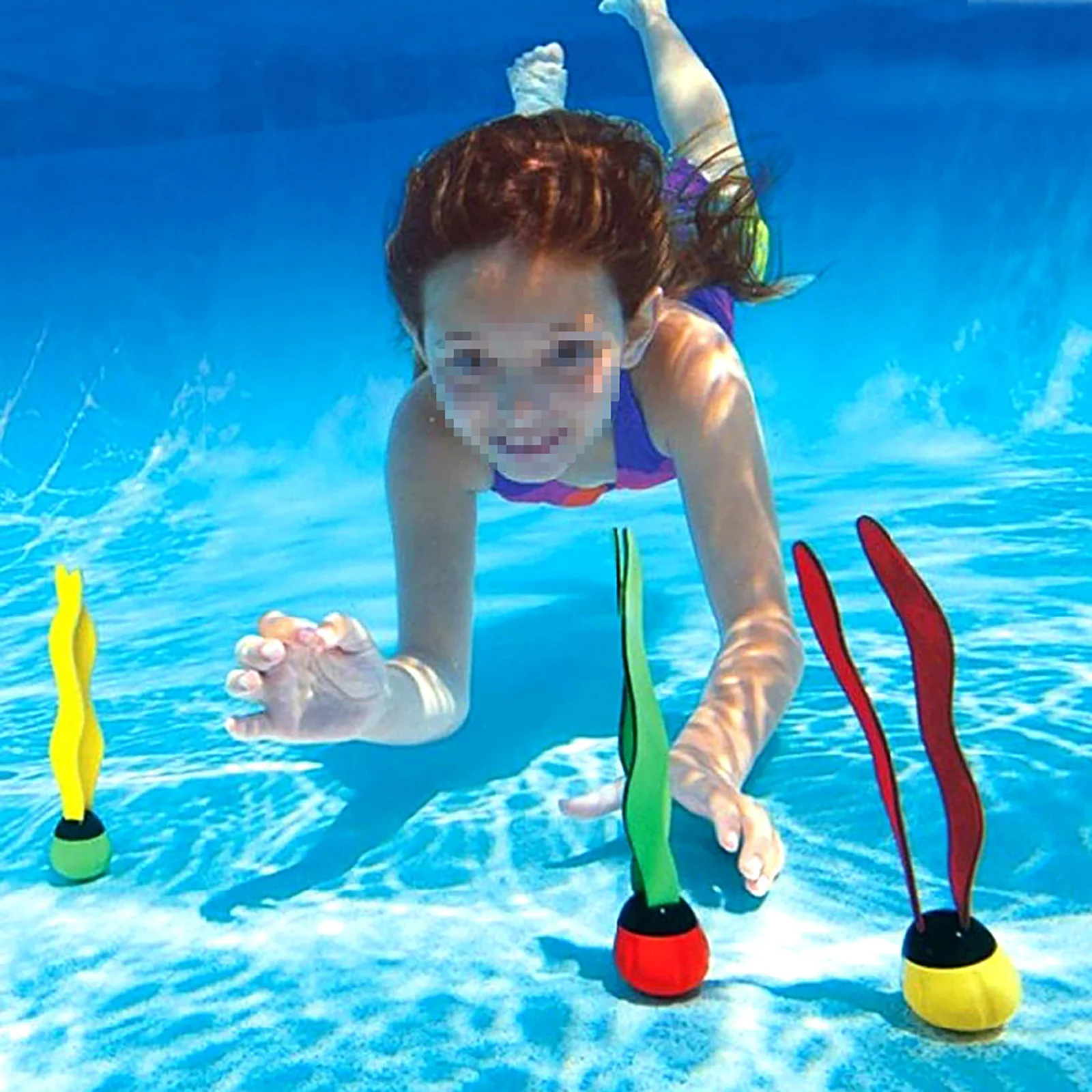 

Летние игрушки из 3 предметов, морские водоросли, игрушка для дайвинга, водный бассейн, игры для детей, подводные виды спорта для дайвинга, по...