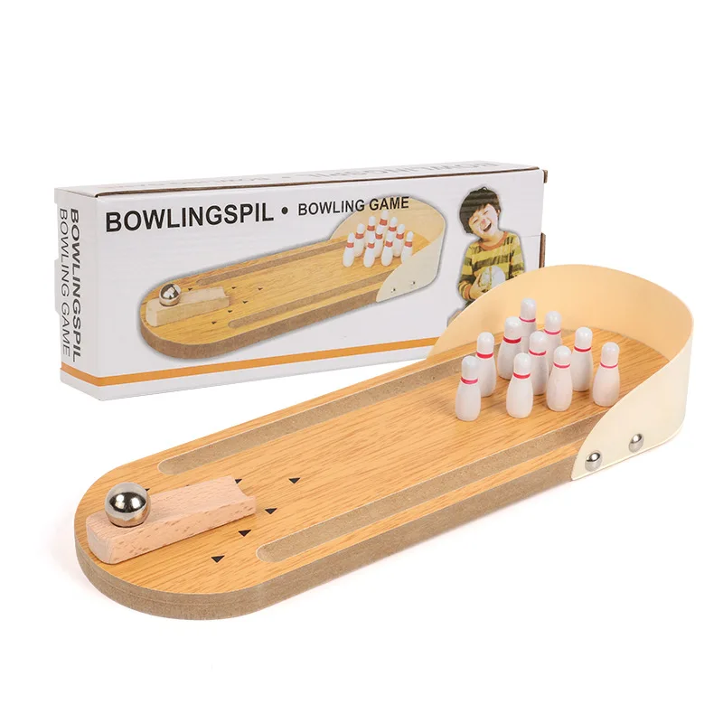 

Children's Educational Wooden Toys Mini Bowling Children Parent-child Interactive Board Game