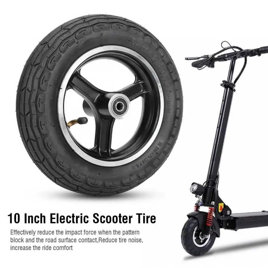 10In Electric Scooter Tyre Noise Reduction Solid Hub Symmetric Figure Rubber E-Scooter Tire Replacement Part | Спорт и развлечения