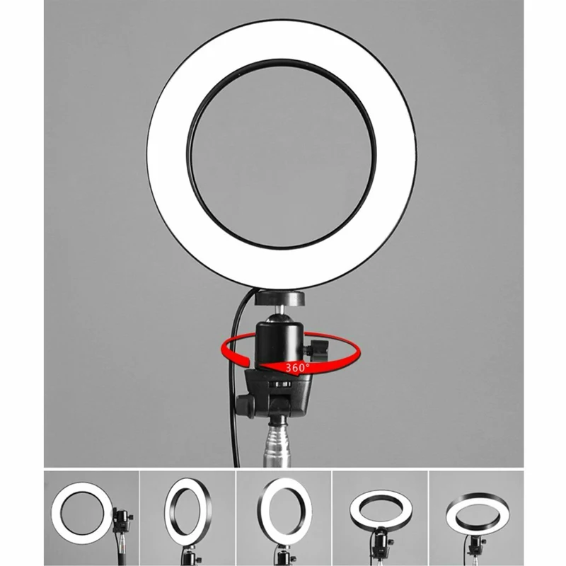 Фон для фотосъемки светодиодный SMD селфи кольцо светильник 8 &quotс регулируемой