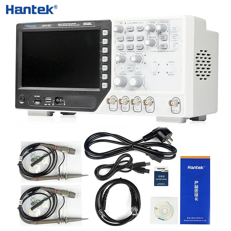 Hantek DSO4102C цифровой мультиметр осциллограф USB 100 МГц 2 Каналы ЖК дисплей Дисплей