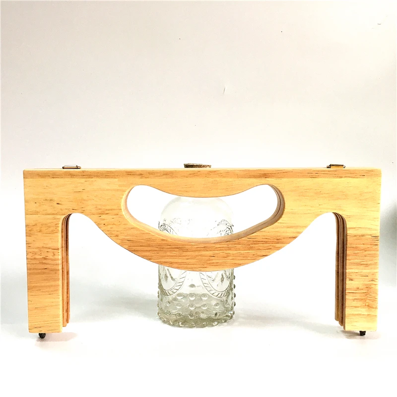 Цельный 25 см твердый деревянная Сумочка каркас натуральное дерево Diy аксессуары