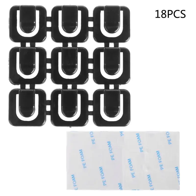 Самоклеящийся зажим для крепления кабеля 18 шт. автомобильный фиксированный usb