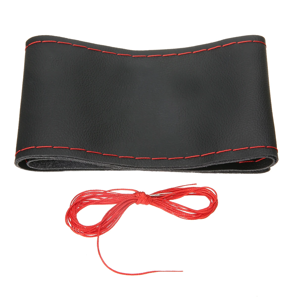 

38CM DIY Steering Wheel Covers Soft Leather Braid on the Steering-wheel With Needle and Thread Auto Car Interior accessories