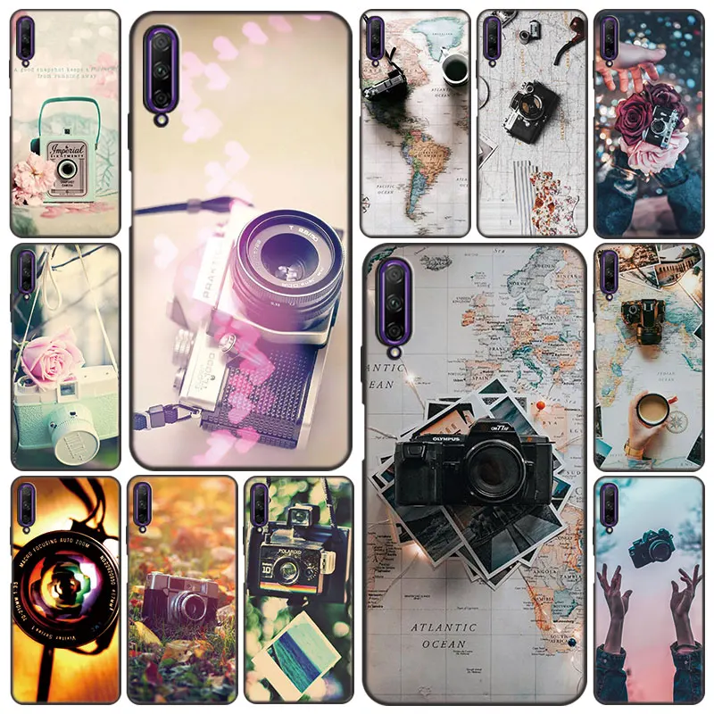 Винтажный чехол в стиле ретро для телефона с камерой Huawei Y9A Y7A Y9S Y8S Y6S Y5P Y6P Y7P Y8P Y5 Lite