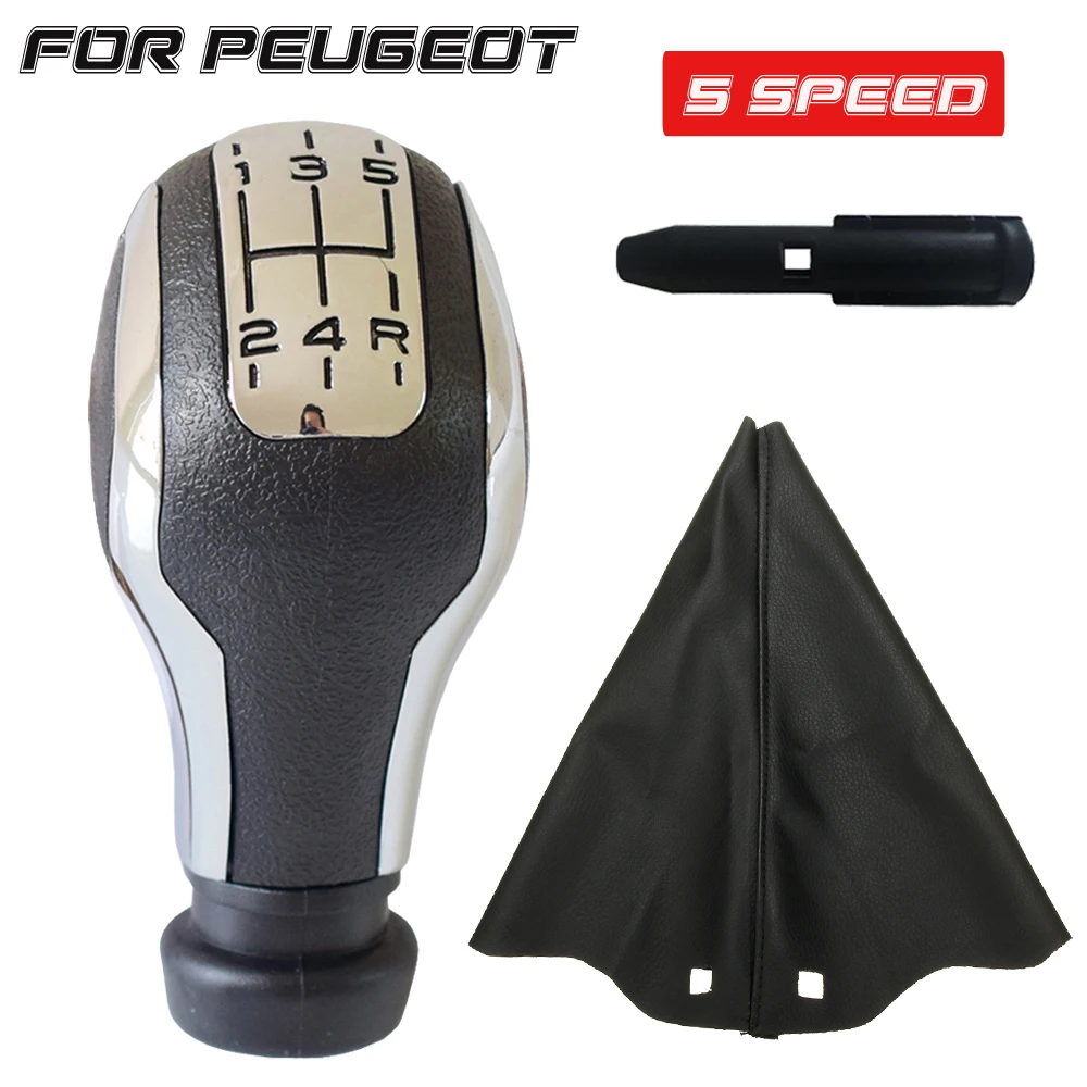 5 Speed MT Gear Shift Knob Chrome For Peugeot 307 206 207 308 2008 5008 for Citroen C2 C3 C4 Sega Triumph Senna Elysee Picasso | Автомобили