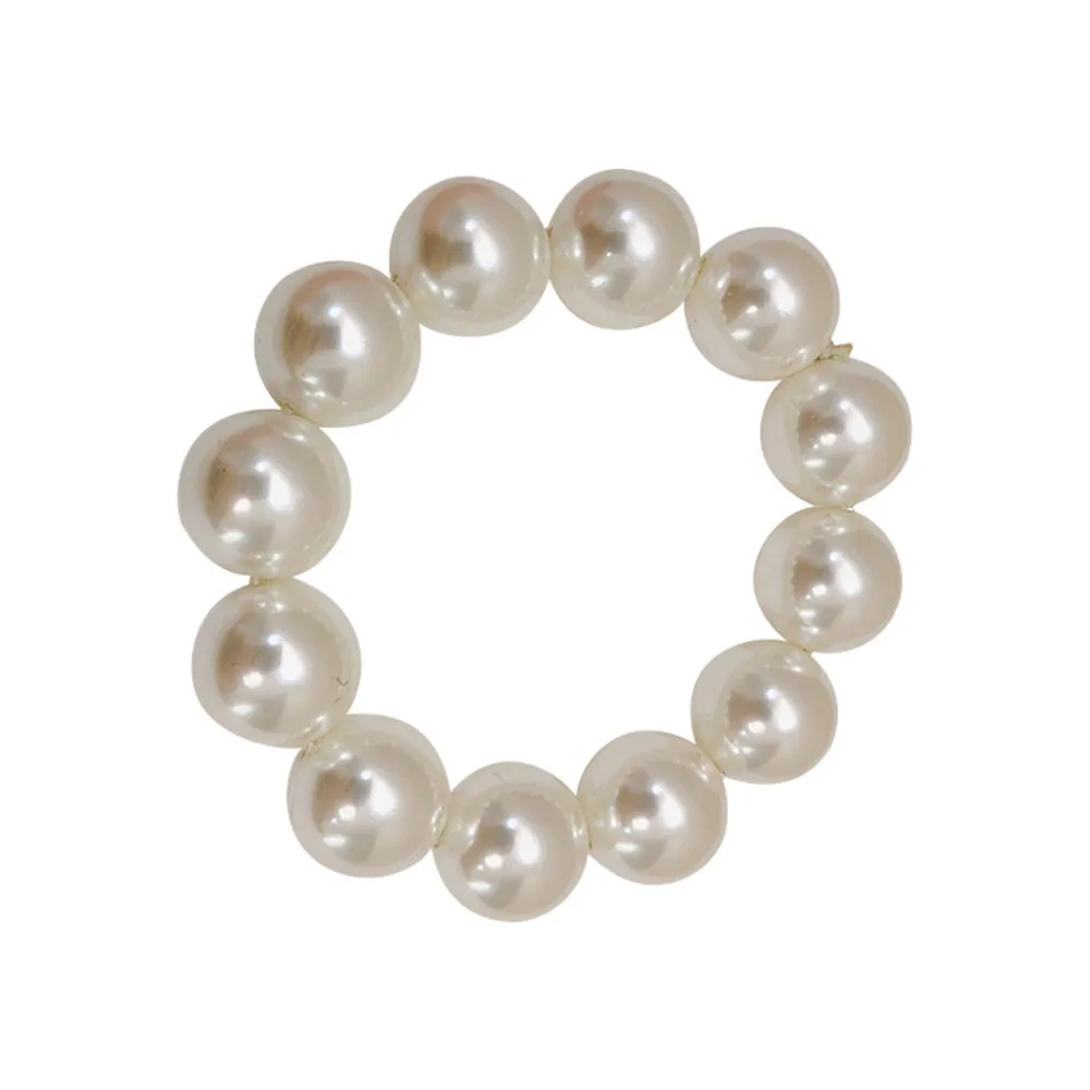 

2021 Women Elegant Big Pearls Elastic Hair Bands Ponytail Holder Scrunchie Headband Sweet Rubber Bands Fashion Hair Accessories