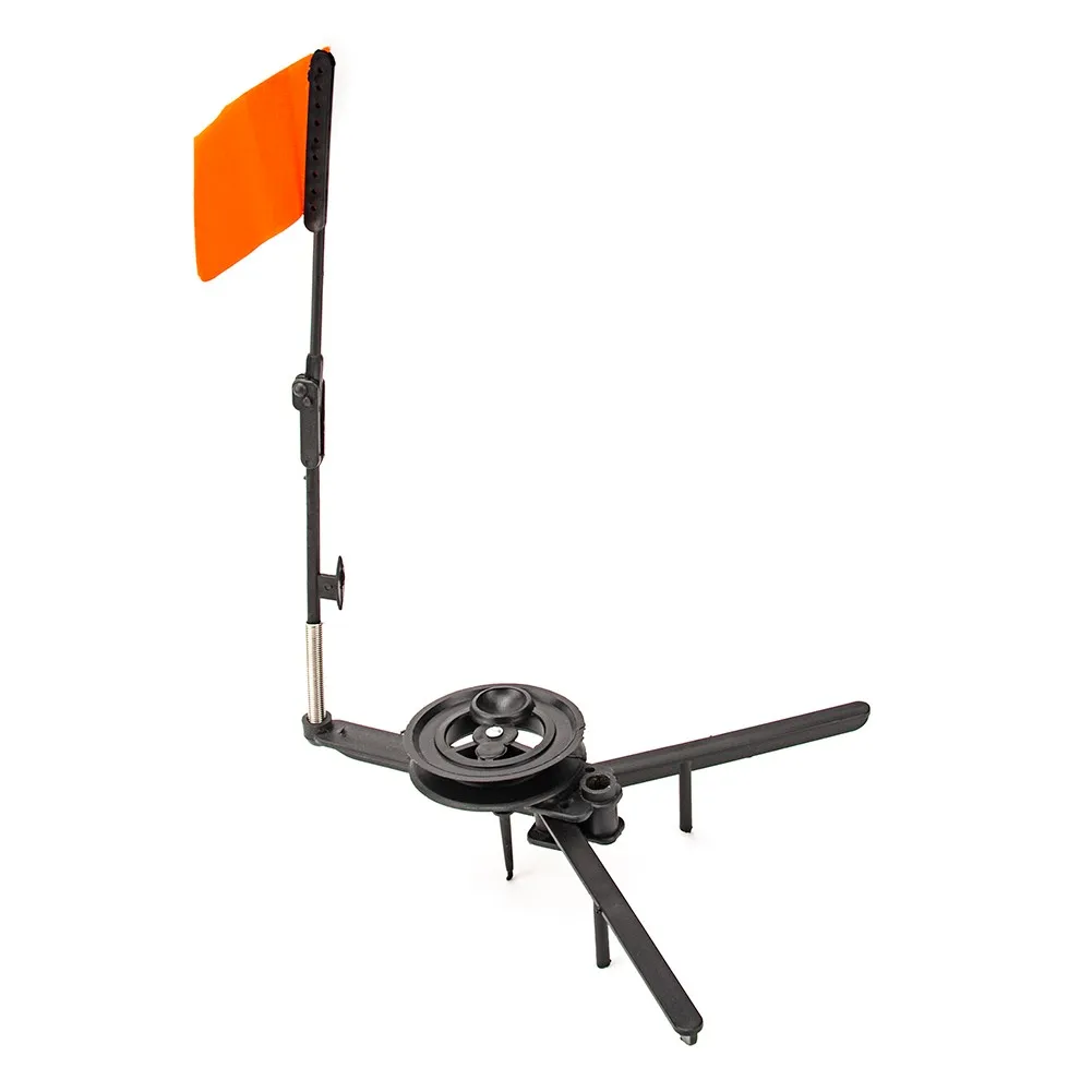 

Portable Winter Ice Fishing Rod Tip Up Flag Lightweight Orange Flag Marker Pole Indicator Foldable Flag Outdoor Fishing Tackle