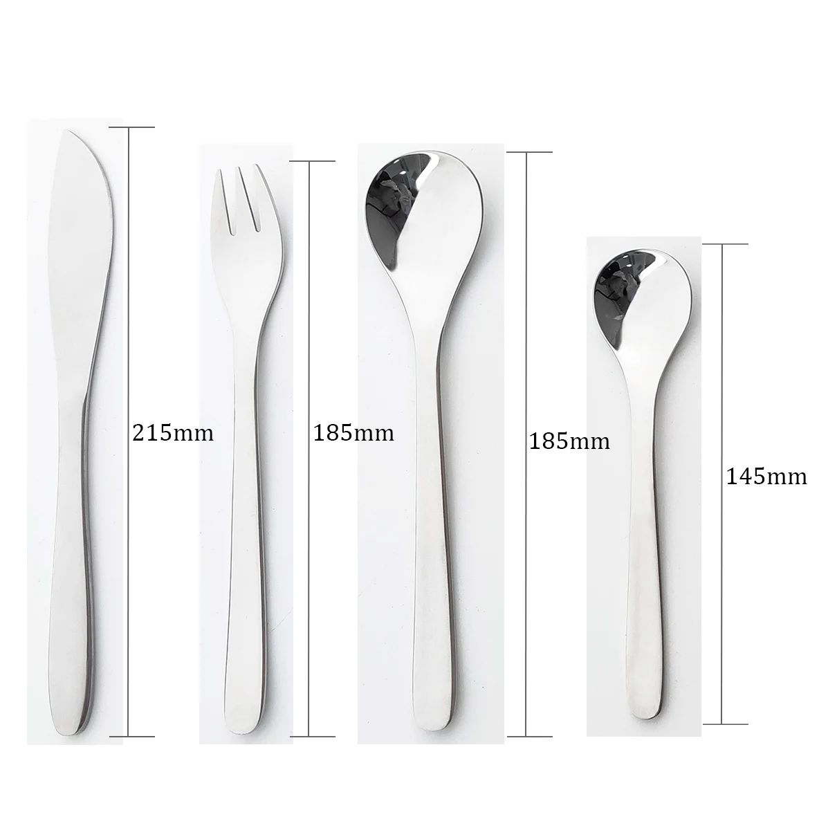 

4Pcs Silver Cutlery Set 304 Stainless Steel Dinnerware Set Knife Spoon Fork Tableware Set Kitchen Flatware Set Dishwasher safe