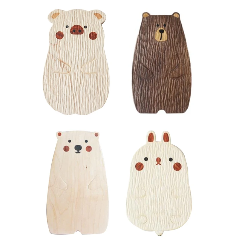 

Cartoon Japanese Dim Sum Plate Wooden Plate Kid's Dinner Plate Decorative Plate Chopping Board