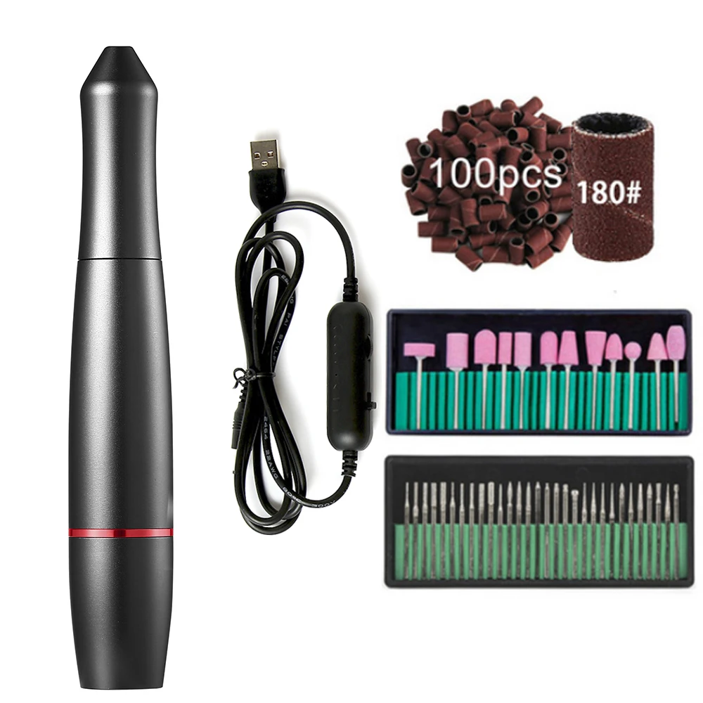 Машинка для маникюра и педикюра 20000 об./мин. с фрезами|Электрические маникюрные