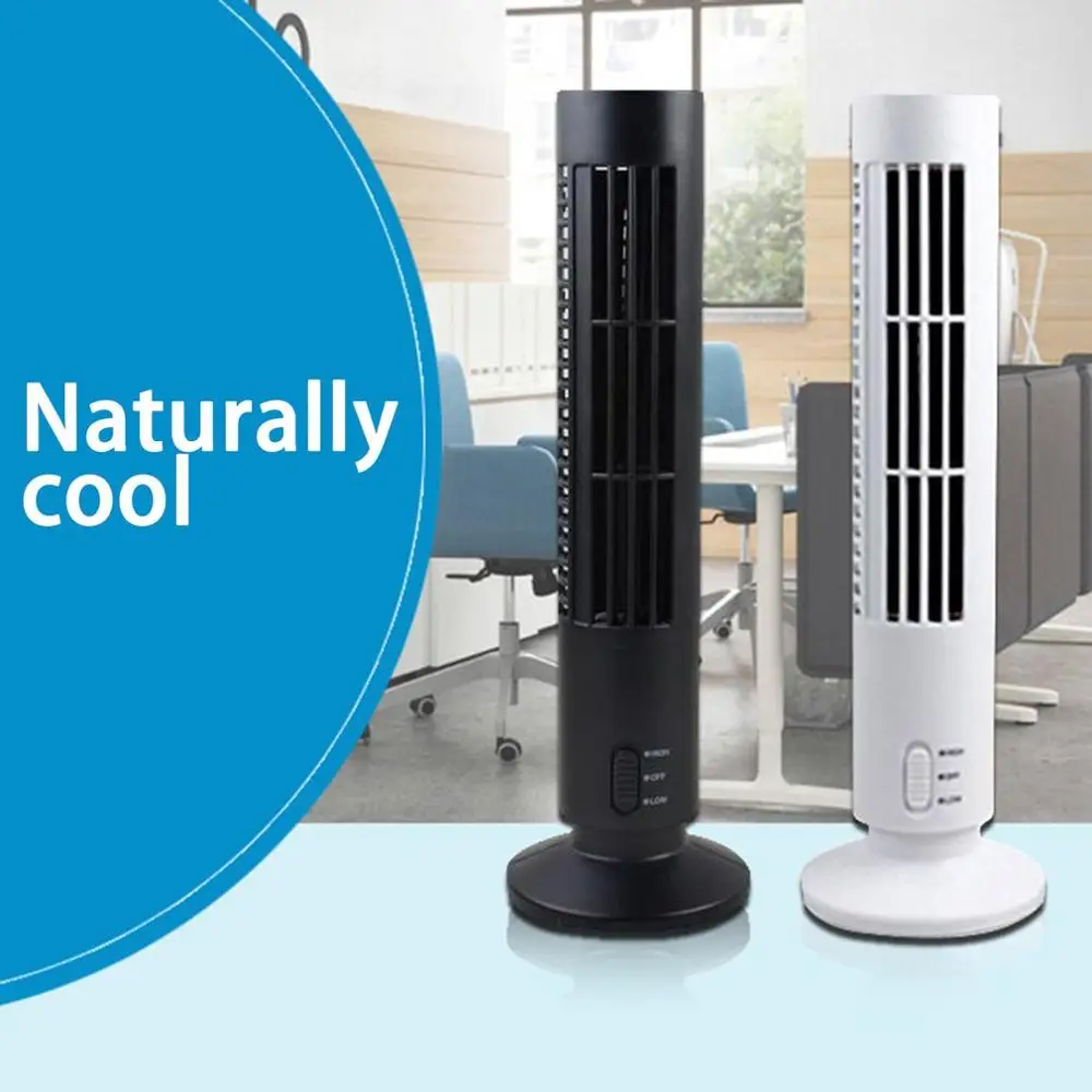 Mini Portable USB Powered Tower Shape PC Laptop Fan Desktop Cooling Bladeless Notebook Air Conditioner Low Noise | Компьютеры и офис
