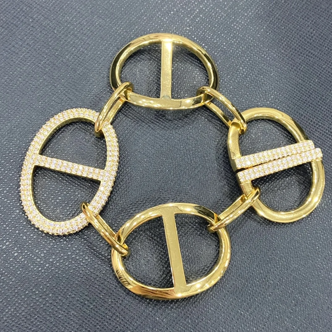 

s925 Sterling Silver Monaco XL Marine Statement golden color Bracelet Women New Luxury Brand Fine Party For Women Gift Jewelry