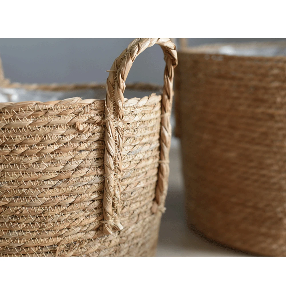 100% корзина для растений ручной работы ротанговый цветочный горшок комнатный и