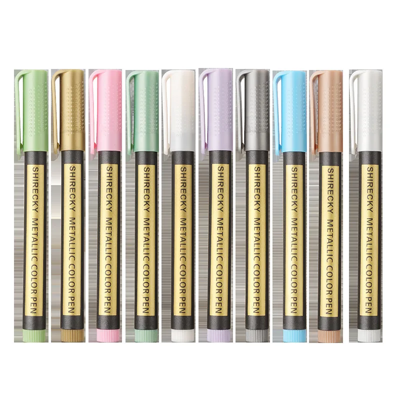 

Colored metal pen notes, foreign trade paint pen mark 10 color suits
