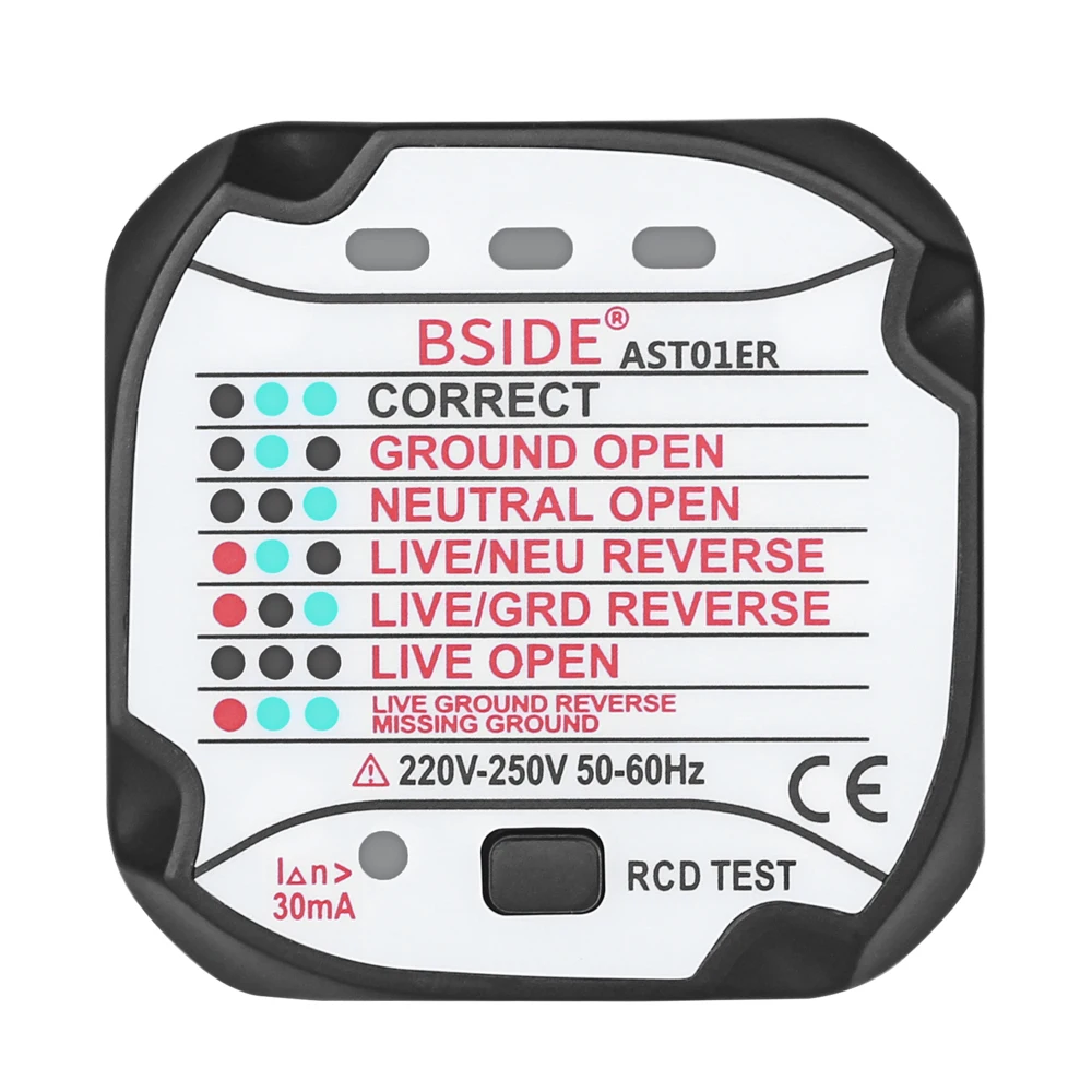 Тестер розетки автоматический детектор напряжения полярности цепи инструменты