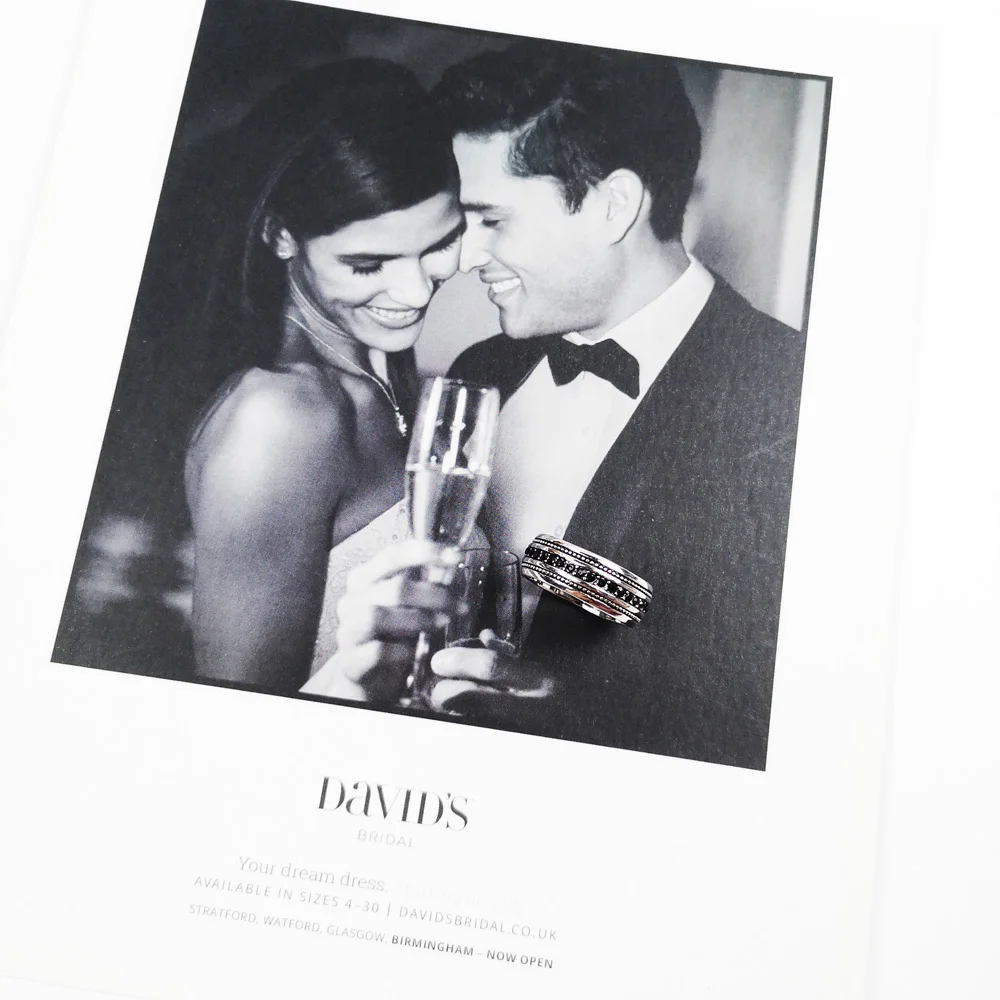 Кольцо Вечность черное серебро 2019 пробы классическое элегантное модное