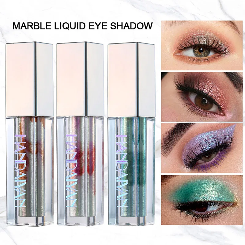 Новые жидкие тени для век макияж длительный Сияющий мерцающий блеск Косметика