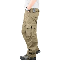 mens cargo pants casual multi pockets tactical pants autumn cotton army long trousers men military loose pants pantalon homme