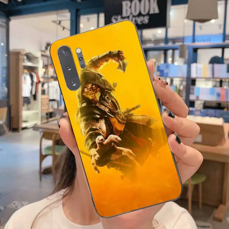 YJZFDYRM Скорпион в Mortal Kombat черный ТПУ мягкий чехол для телефона Samsung Note 7 8 9 10 Lite Plus Galaxy