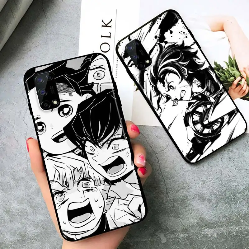 demon slayer anime for oppo realme v15 x5 x3 x50 x7 x2 c17 c11 c3 c2 7 7i 6 6s 6i 5 narzo 20 pro black phone case free global shipping