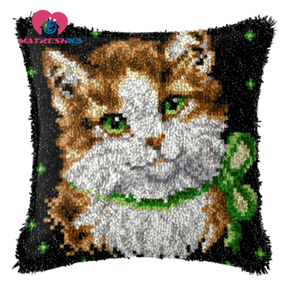 С вышивкой в виде котиков Детские крюк карабин подушка ковер вышитые подушки