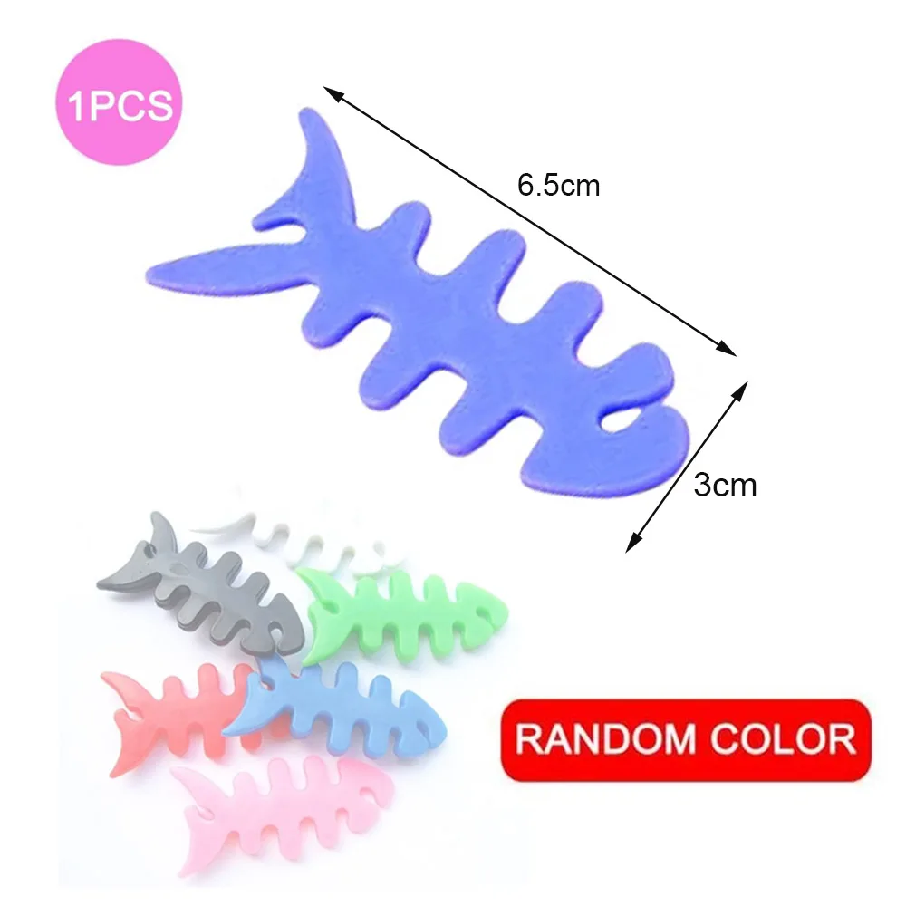 

Cable Winder PVC Mini Cartoon Fish Bone Cord Organizers Headphone Wire Data Cord Wrap Reel Desk Line Bundle Storage Holder