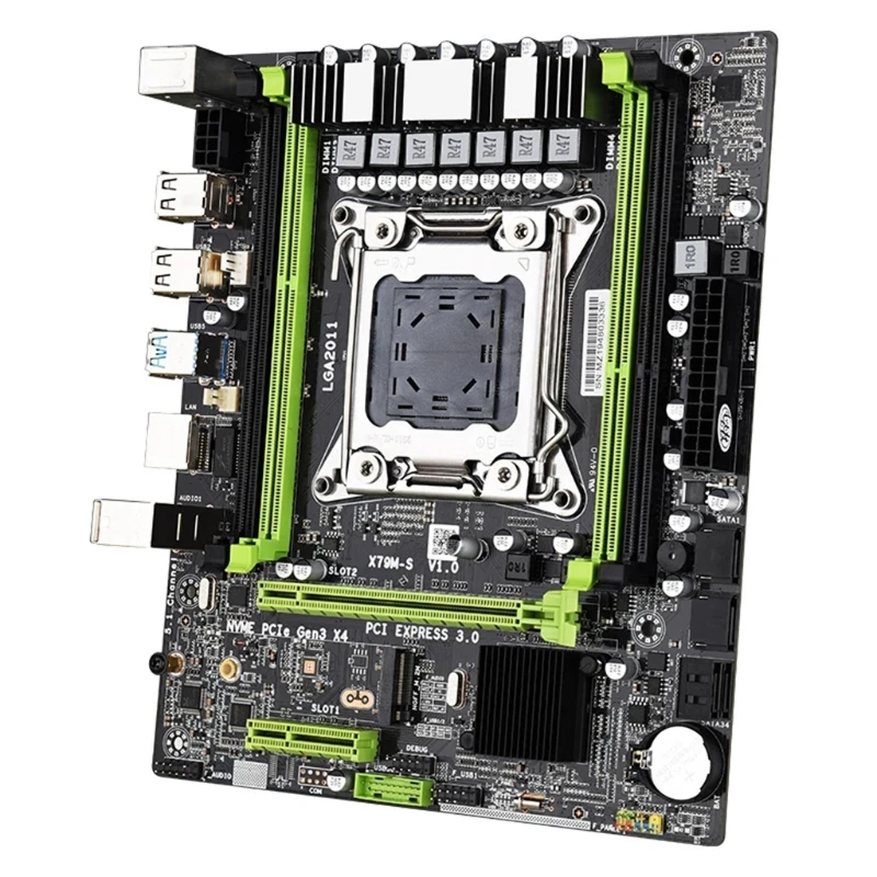 

Материнская плата X79 M-S2.0 LGA2011 USB2.0 PCI-E NVME M.2 SSD DDR3 x 4 слота 64 ГБ