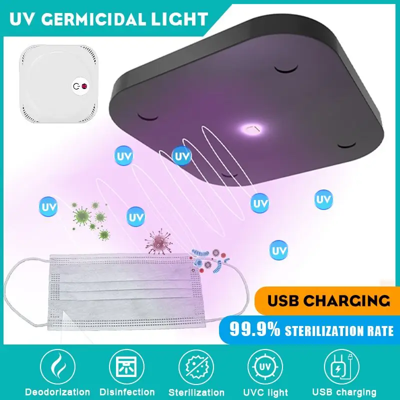 

Handheld UV Lamp Sterilizer Phone Jewelry Phones Cleaner UV Sterilizer Disinfection Lamp Ultraviolet Germicidal Light For Mask