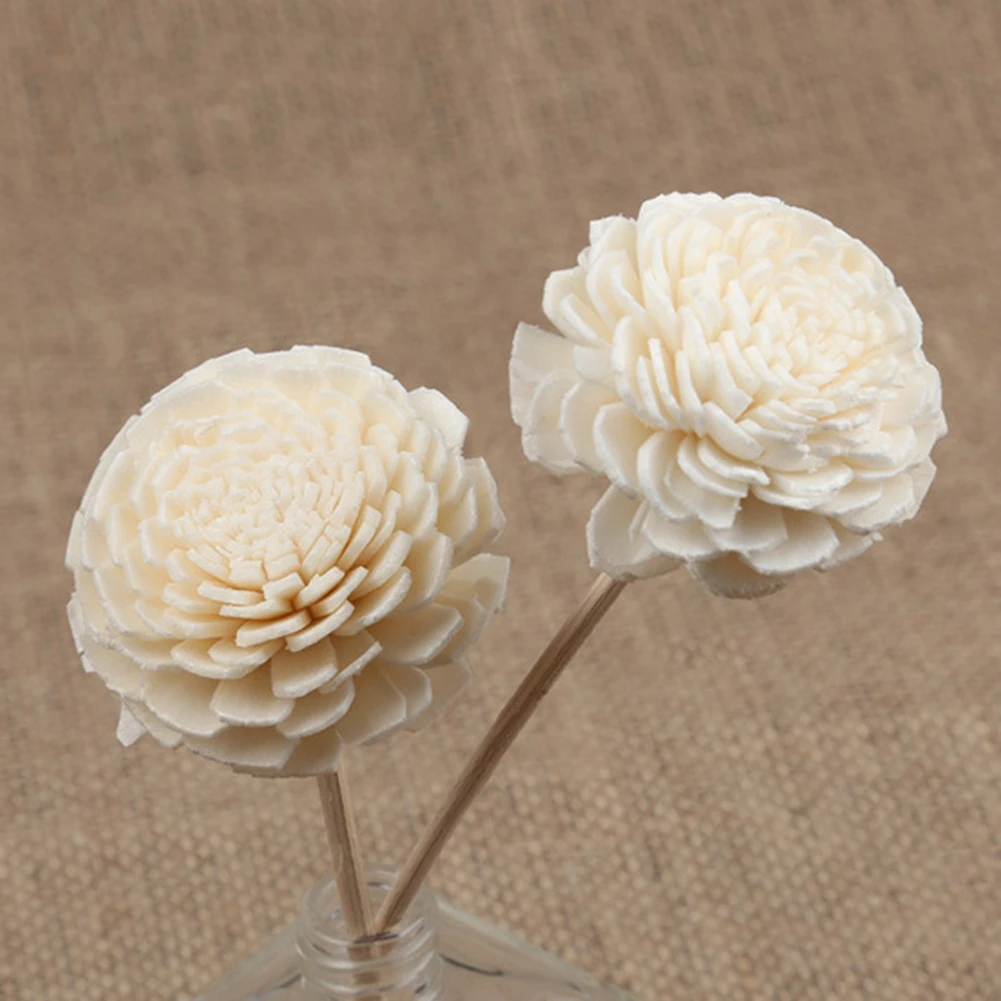 Ароматический диффузор из ротанга с искусственными цветами 16-22 см 5 шт. | Дом и сад