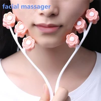 flower shape facial massager roller manual face lift neck slimming relaxation anti wrinkle beauty tools skin care health