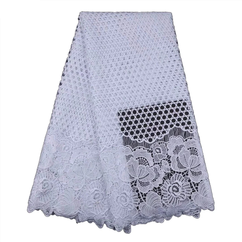 Африканская Кружевная Ткань 5 ярдов Белоснежка гипюр кружевная ткань 2018 Высокое