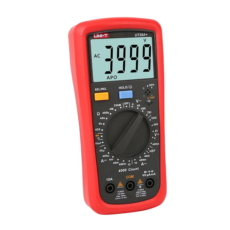 UNI-T UT39A+ цифровой мультиметр Авто Диапазон тест er обновлен от UT39A AC DC V/A Ом/температура/частота/HFE Тест