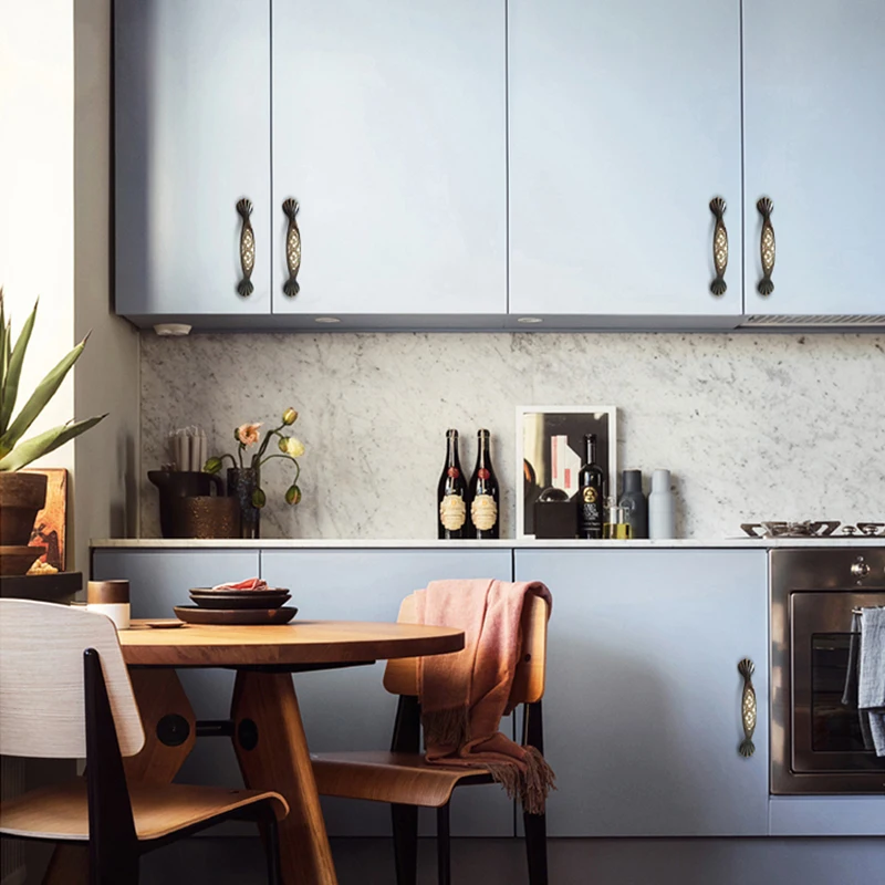 Антикварные Бронзовые керамические ручки для шкафов винтажные ящиков Ручки