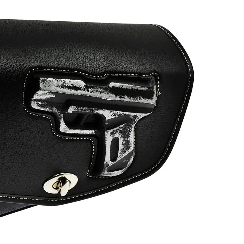 DERI 1 шт. универсальная мотоциклетная сумка из искусственной кожи с пистолетом на