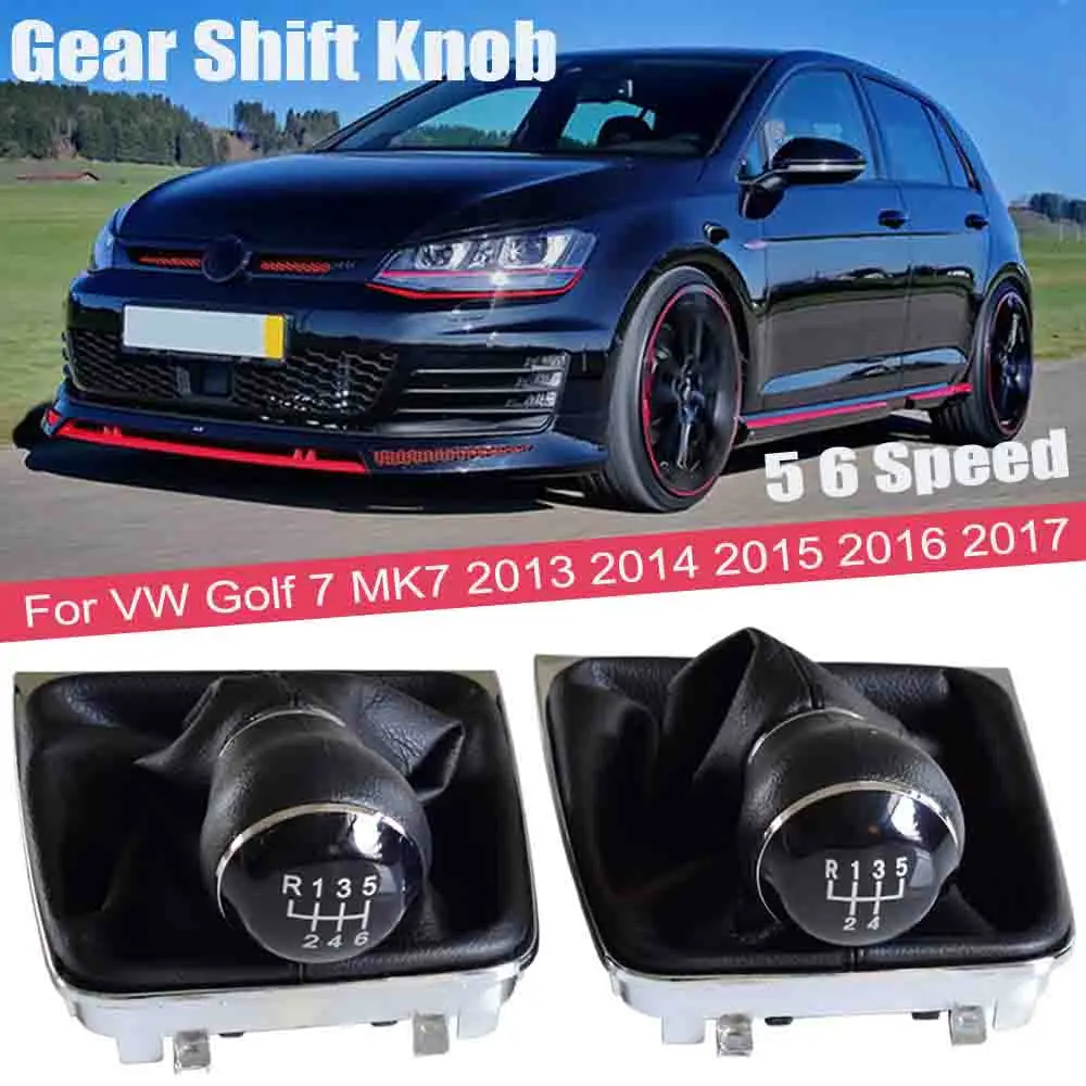 

Для VW Golf 7 Golf MK7 A7 GTI GTD R 2013-2018 MT 5-скоростная 6-скоростная автомобильная ручка переключения передач кожаная ручка багажника автомобильный Стай...