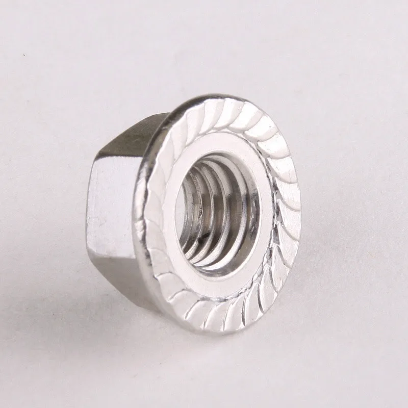 

304 Stainless Serrated Flange Nuts A2-70 M3/4/5/6...14 DIN6923