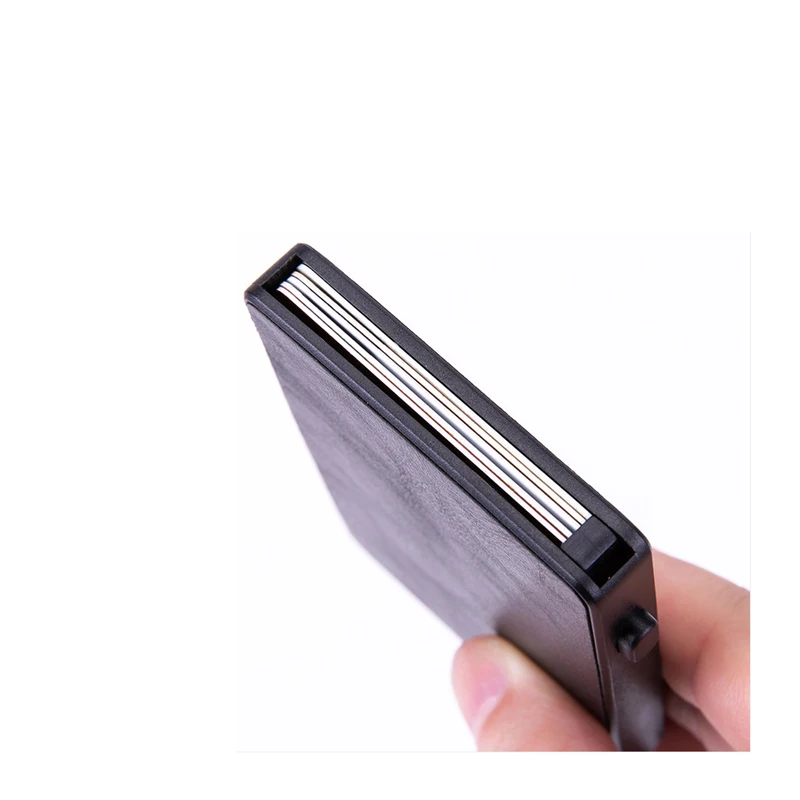 Новый мужской тонкий кошелек умный автоматический выдвижной держатель для карт