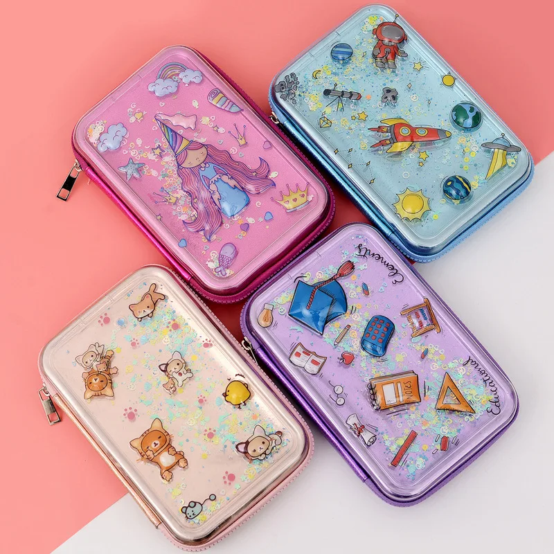 Кавайный чехол для карандаша с изображением фламинго пенал милый