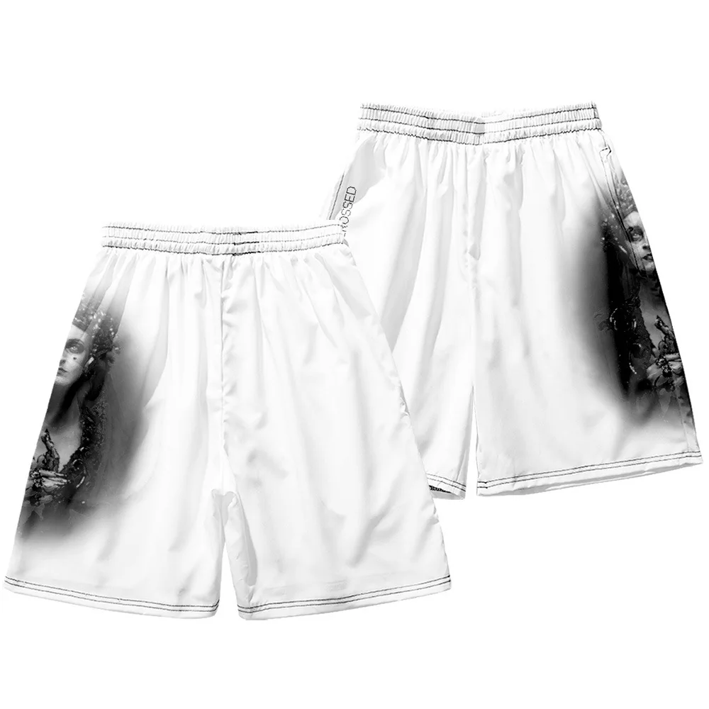 

New Summer Fashion Hip Hop Comfortable Casual Loose Shorts Men White Printed Hawaiian Beach Short Plus Size S-6XL