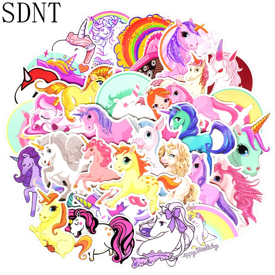 Стикеры в виде единорога для детей милые Мультяшные аксессуары скрапбукинга