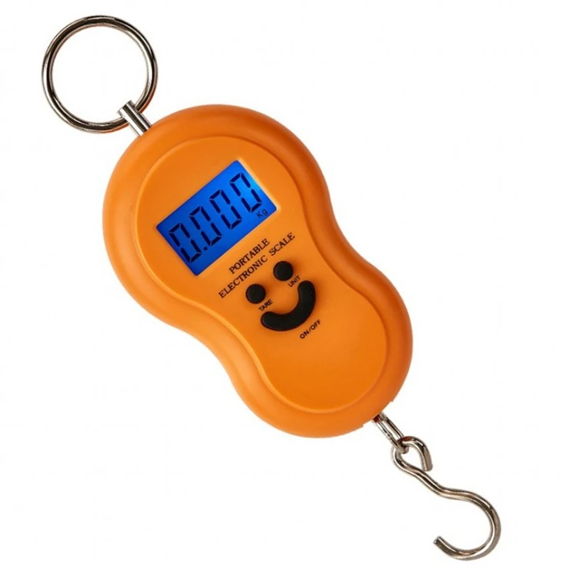 Портативные весы с подсветкой электронный прибор для взвешивания багажа 50 кг 10 г