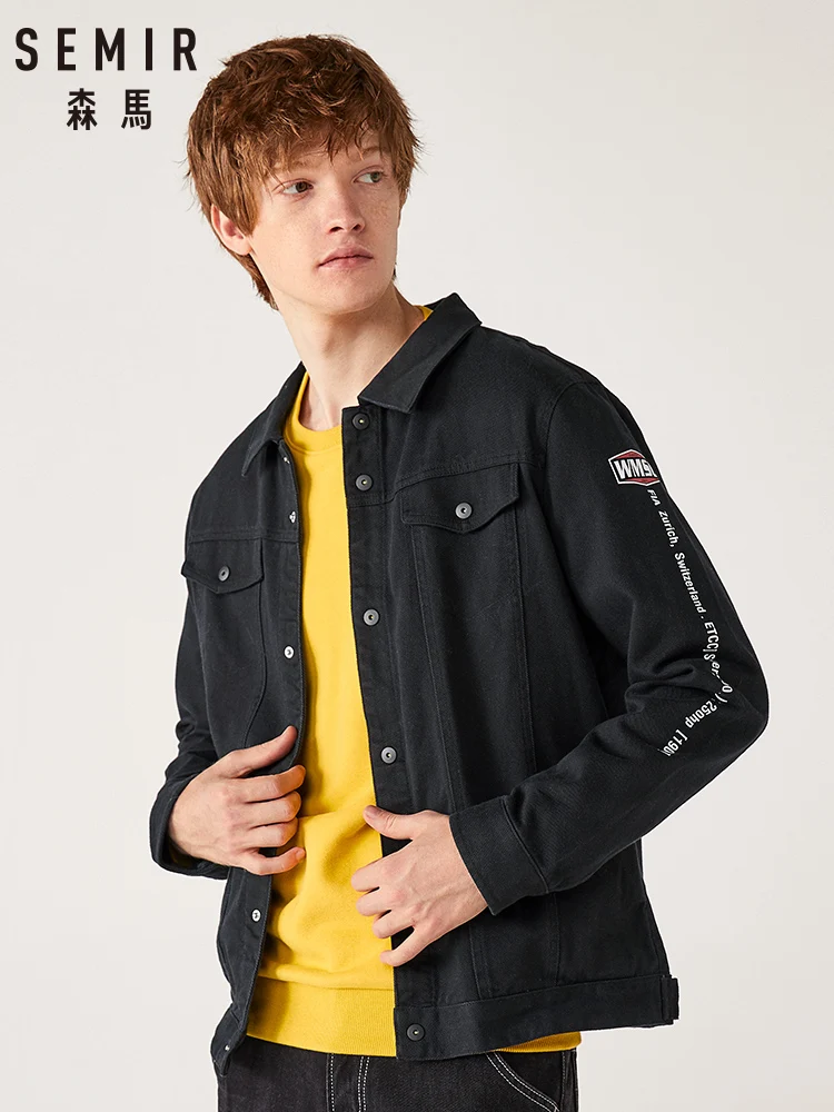 Мужская джинсовая куртка SEMIR Розовый Повседневный хлопковый комбинезон в