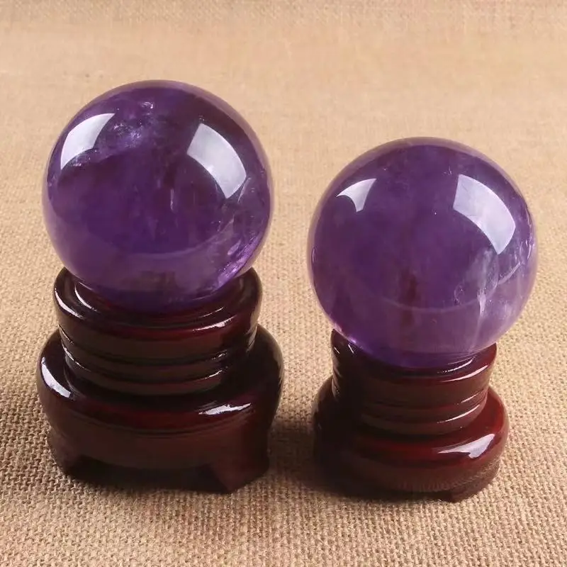 

1pc 65mm-90mm Natural Amethyst Quartz Balls Healing Crystal Spheres
