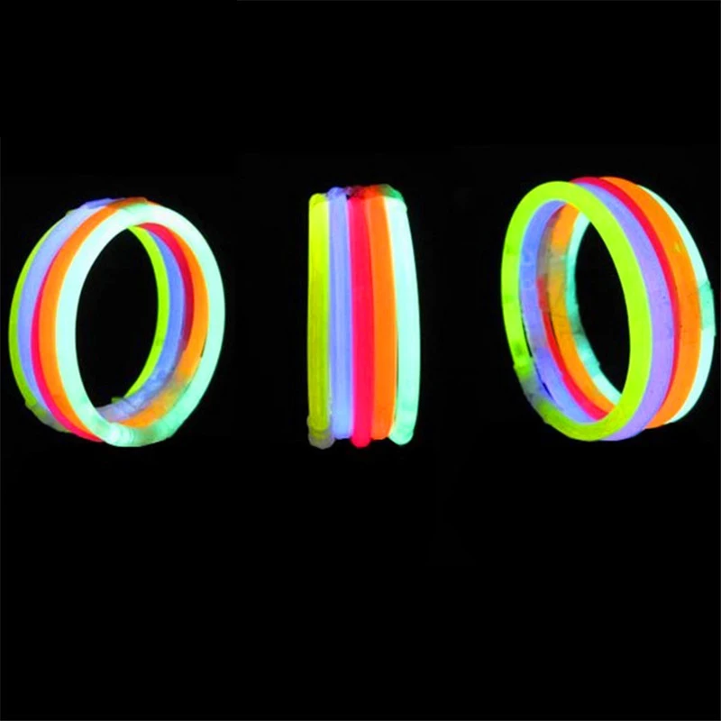 100 шт. светящиеся палочки для украшения браслетов|Светящиеся в темноте игрушки| |