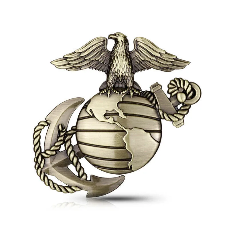 

Металлическая Эмблема корпуса морской пехоты автомобиля мотоцикла, Новый Универсальный прочный металлический значок для большинства авто...